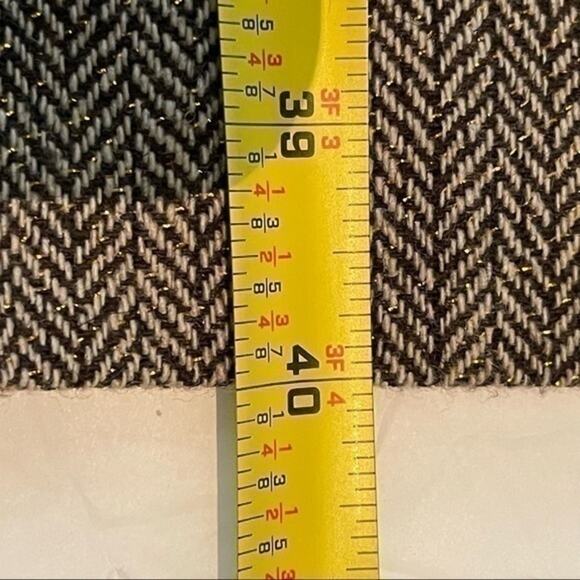 LOFT Brown Tan Wide Leg Herringbone Academia Cuffed Dress Pants NWOT Size 4 - Picture 11 of 11